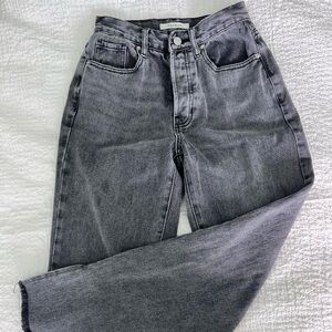 Black Pacsun dad jeans with split bottom